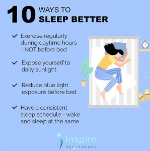 10 Ways To Sleep Better - Inspire Healthcare